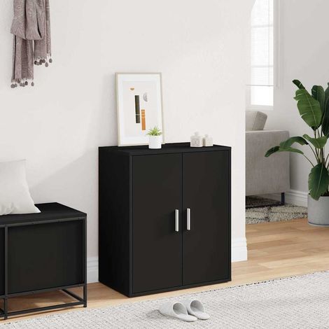 vidaXL Schuhschrank Schwarz 60x35x70 cm Holzwerkstoff