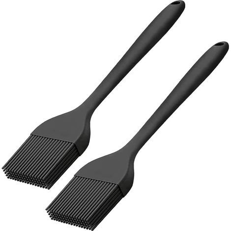 Stück 21 cm Küchenpinsel, Gebäckpinsel, Silikon-Küchenpinsel, Kochpinsel, Lebensmittelpinsel, hitzebeständig, zum Kochen, Grillen, Kuchenbacken und Backen (1/5)