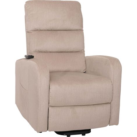 [NEUWERTIG] Fernsehsessel HHG-707, Sessel Relaxsessel TV-Sessel, Liegefunktion Aufstehhilfe elektrisch, Metall Chenille creme (1/5)