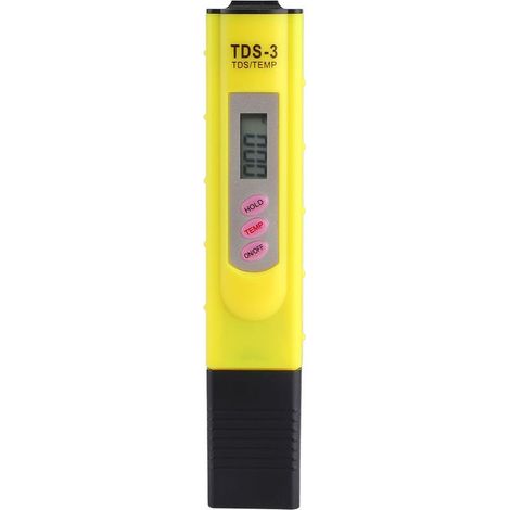 Digitales LCD-TDS-Messgerät (0–9990 ppm) in Stiftform zur Bestimmung der Trinkwasserqualität in Schwimmbädern, Hydrokulturen und Aquarien, inklusive Aufbewahrungskoffer (1/5)