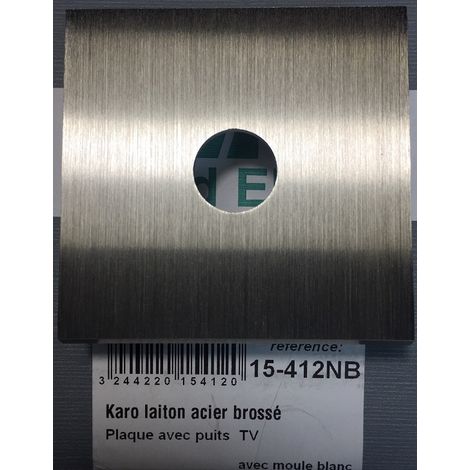 Mod Elec 15-412NB - Frente de acero cepillado Karo Brass - Pozo para TV