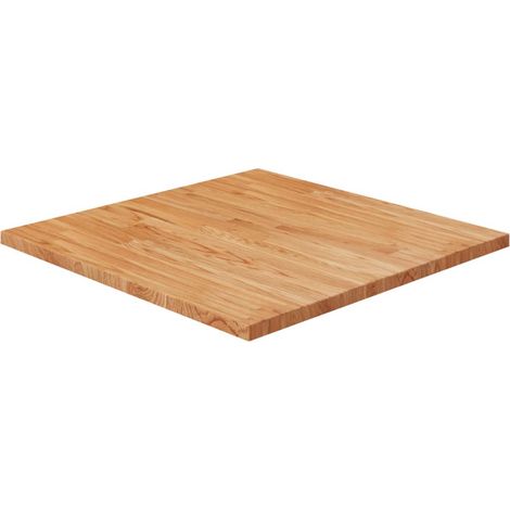 Dessus de table carré Marron clair70x70x2,5 Bois chêne traité (1/4)