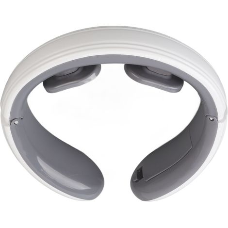 Collier de massage électrique Pulse, sans fil, chauffant intelligent, appareil en U portable pour soulager les tensions cervicales - Blanc (1/5)