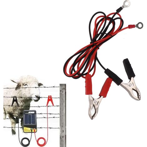 Connecteur pour clôture électrique, clips pour clôture domestique, fils positifs et négatifs, clips pour batterie de voiture, fils de protection pour volailles, répulsif efficace. (1/5)