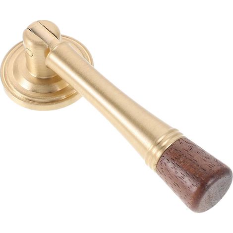 Poignées de porte rétro en laiton pour meubles, poignées de placard vintage avec finition bois (1/5)