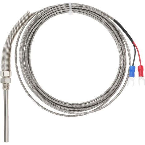1 Sonde Thermocouple Type K, Acier Inoxydable, 0-1200°C, Câble 300cm, Pour Four Industriel (1/5)