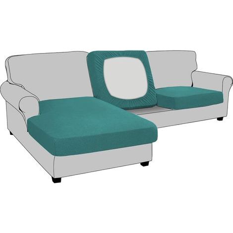 Stretch-Sofakissenbezug, Möbelschutzhülle, Sofasitzbezug, Sofabezug, Staubschutz für Möbel (2-Sitzer, Himmelblau) (1/5)