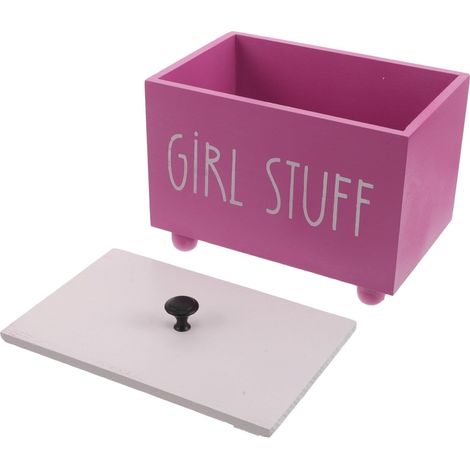 Boîte de Rangement Design Anti-poussière Élégant en Bois avec Couvercle Réduit Déchets Hygiéniques pour Chambre et Voyage (1/5)