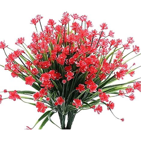 flores artificiales, para decoración de exteriores, jardines, patios, casas de campo, porches y decoración del hogar (a granel).