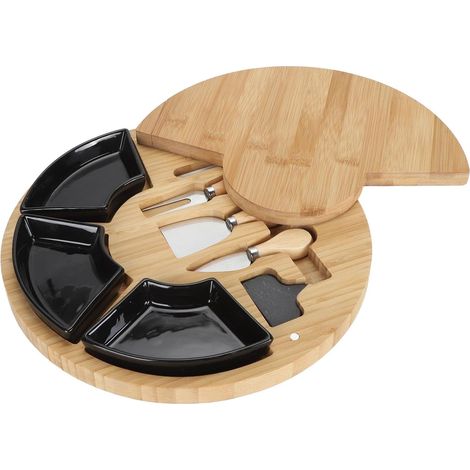 Planche à Fromage, Plateau à Viande Multifonctionnel Hygiénique Et Inodore De Haute Dureté pour la Cuisine à Domicile(Rond) (1/5)