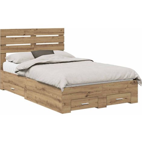 Maison Exclusive - Bettgestell mit Schubladen mit Kopfteil Holzwe