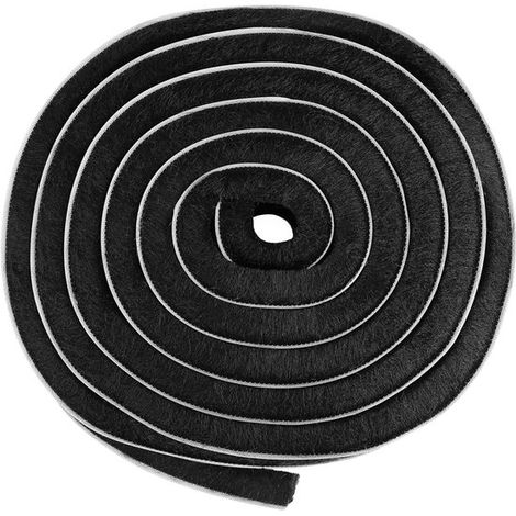 Burlete autoadhesivo con cepillo de 9 mm (ancho) x 15 mm (profundidad) x 6 m (largo) para ventanas, aislamiento acústico y eficiencia energética (1/5)