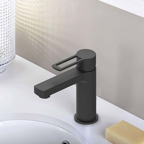 Miscelatore lavabo Paffoni serie Ringo RIN071KNO Ottone - Nero opaco (1/3)