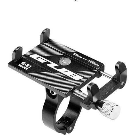 Support Telephone Moto, Voiture, Velo Universal alliage d'aluminium Noir (1/5)