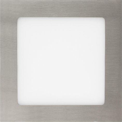 LED Einbaustrahler flach 12W Eckig SuperSlim Ausschnitt 152x152 mm Silber 3000K Warmweiß
