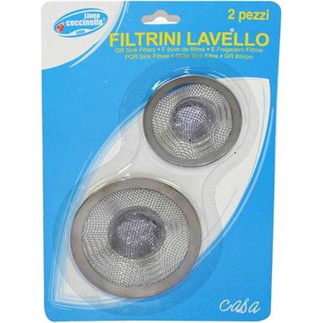 TrAdE Shop Traesio - Filtro Lavello Coccinella Diametro Mm.ø70 E 55 Set Da 2 Pezzi -