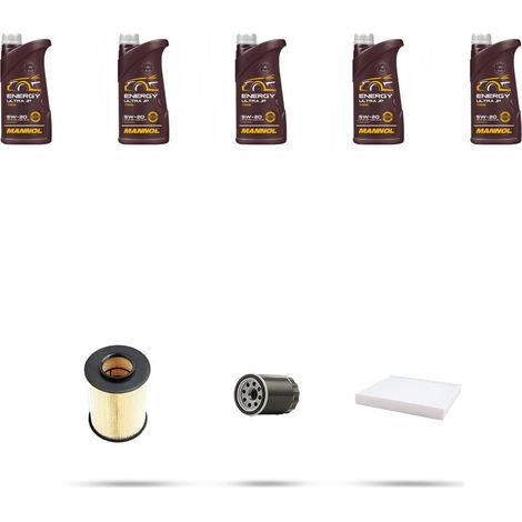 Kit tagliando 3 FILTRI e 5L OLIO compatibile con Ford Tourneo Connect II 1.0 EcoBoost 74kw dal 2013 (1/5)