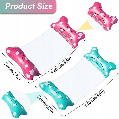 Garomia 2 hamacas acuáticas 4 en 1, colchón para piscina, accesorios para piscina (1/4)