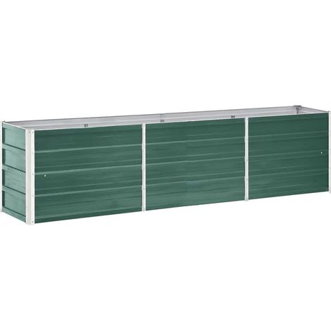 Maison Exclusive - Arriate de jardín de acero galvanizado verde 2 (1/5)