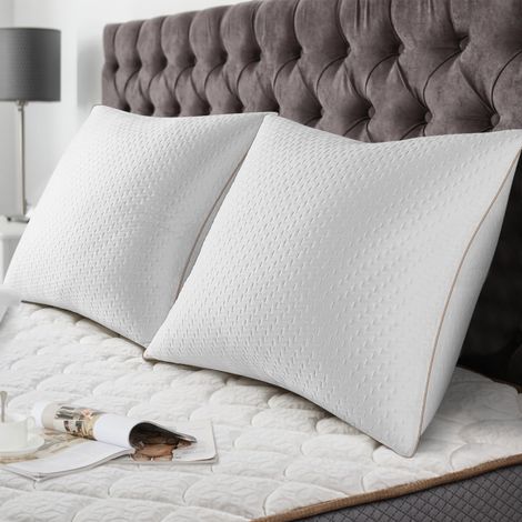 Oreiller 65x65CM - Lot de 2 - avec Fibres de Bambou (1/5)