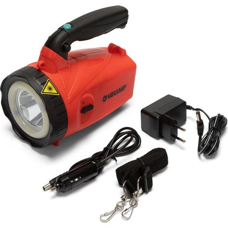 torcia led a batteria velamp 350 lumen 4v 2ah (1/5)