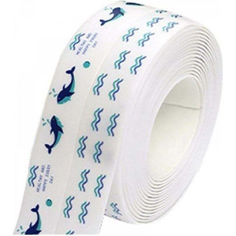 Ruban d'étanchéité, Bande d'étanchéité Auto-adhésive imperméable pour Bain, Bande de calfeutrage, Ruban d'étanchéité pour Salle de Bain, Toilette, Cuisine, Mur (1/5)