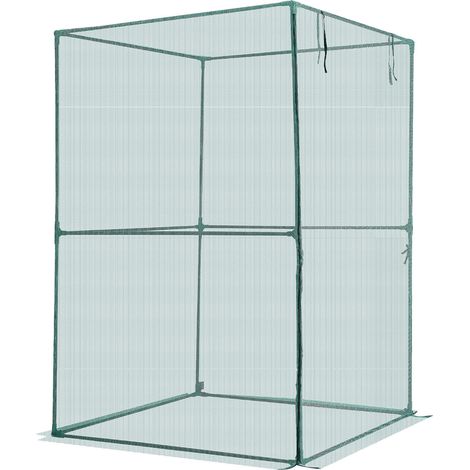 Mophorn Pflanzenschutzzelt, 1200x1200x1800 mm mit Schutznetz, Reißverschlusstür, robust gegen Wind, Pflanzenkäfig für Hochbeete im Freien, geeignet für Garten, Terrasse und Rasen