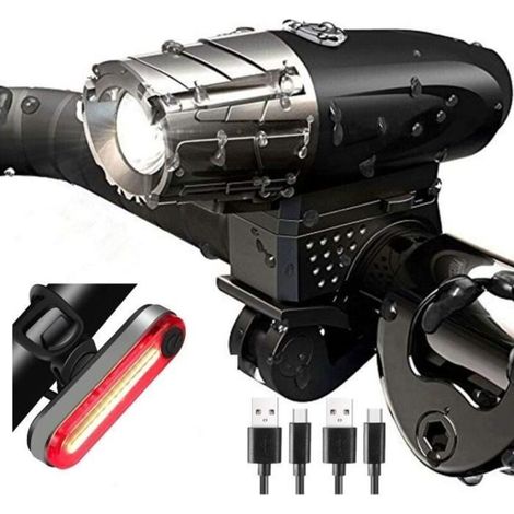 Lampe Velo Avant LED Rechargeable USB - FELIXINJIANG - Pour VTT - Etanche IP65 - 4 Modes d\'Eclairage