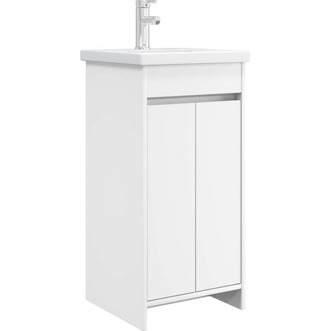 vidaXL Mobile da bagno con lavabo Bianco 42 x 40 x 84,5 cm