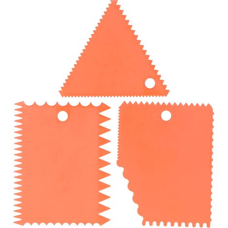 Set mit 3 Sahnespateln - Sehr langlebig und wiederverwendbar - Ungiftig - Lebensmittelecht - Zum Abschaben von Sahne (Orangensahne).
