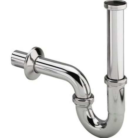 Viega Siphon 1.1/4inch avec rosace incluant tube mural Laiton Chrome
