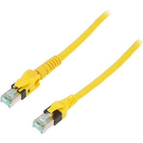 Cable reseau RJ45 male S-FTP Cat 6a jaune - 1m