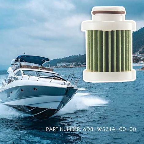 Zwei 6D8-WS24A-00 Filterpatronen, geeignet für Yamaha Außenbordmotoren von 40-115 PS. (1/4)