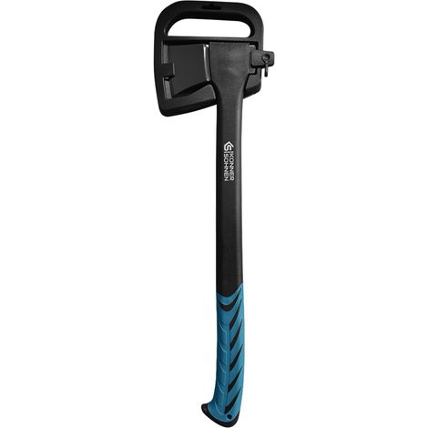 Hacha KS CA1250, hoja de acero templado, mango ergonómico de fibra de vidrio recubierto de teflón (PTFE), ángulo de la hoja 30°, longitud del mango 600 mm, peso 1250 g (1/4)
