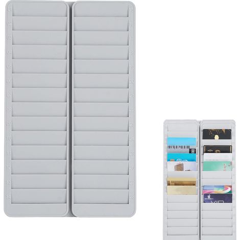 Porte-Badge Horaire, Support Mural Support De Cartes, Tableau d'Organisation De Cartes, Support De Fichier Mural, 28 Porte-Cartes, Hôtel, Maison, Rangement De Cartes De Chambre, Cartes D'Identité (1/5)