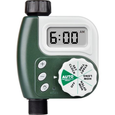 Minuteur d'arrosage automatique générique pour tuyau d'arrosage, système d'irrigation goutte à goutte, vert