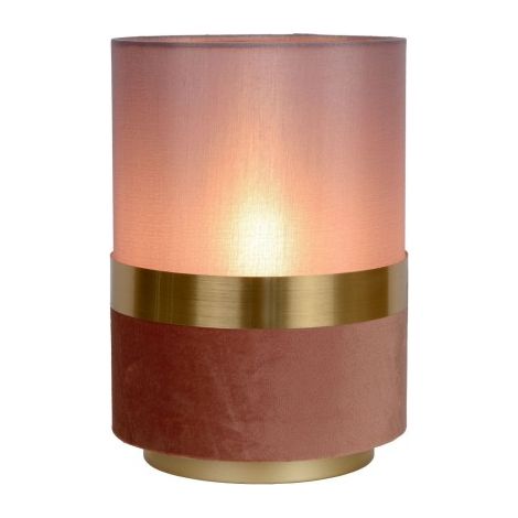 Lampada da tavolo lino rosa tubo E14 Extravaganza Lucide
