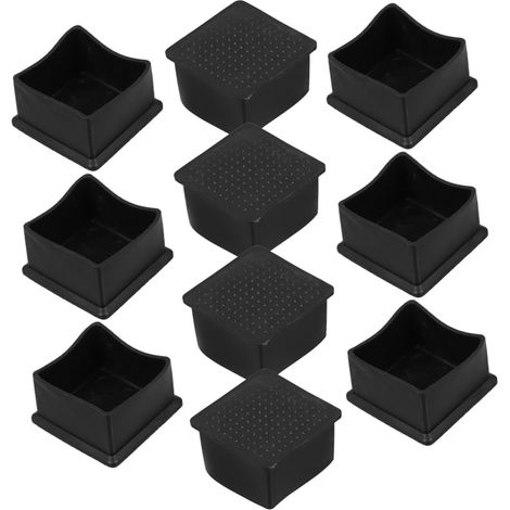 Lot de 10 embouts carrés antidérapants en caoutchouc pour pieds (1/5)