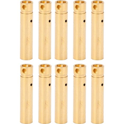 Connecteur banane femelle 4mm, fiche cuivre pur plaqué or, douille de mesure électronique, accessoire de test, lot de connecteurs robustes (1/5)