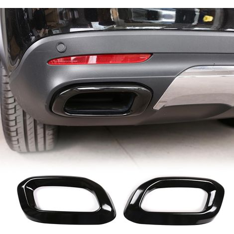 Pour GLE 350 GLE 450 GLC GLS W167 X253 X167 2020 2021 2022 Silencieux de tuyère d'échappement arrière de voiture - Couvercle de finition extérieur (Acier inoxydable brillant noir) (1/5)