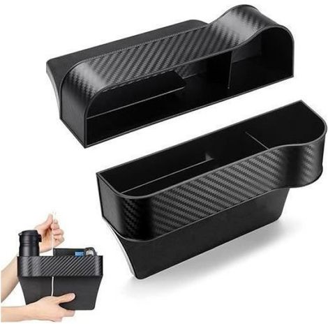 Boîte de Rangement - Auto - Siège Écart - Plastique - Noir - Grande Capacité de Stockage Noir (1/4)