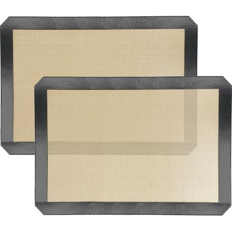 Silikon-Backmatte, 2er-Set, antihaftbeschichtet, wiederverwendbar, BPA-frei, waschbar, hitzebeständig, für die Mikrowelle (30 x 40 cm)