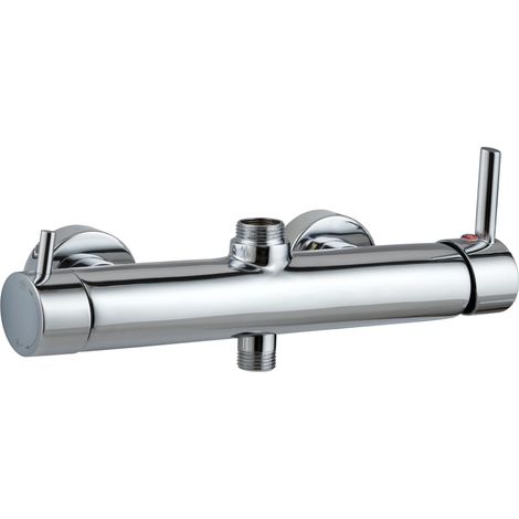 Wirquin – Mitigeur de douche mécanique 60721398 – Laiton chromé résistant à la corrosion – Inverseur céramique intégré – Compatible 1/2' (1/5)