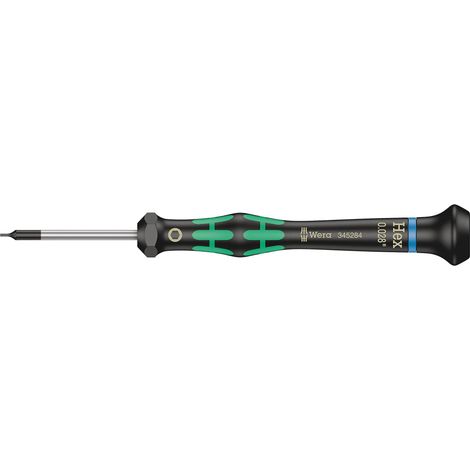Tournevis électronicien pour vis six pans creux, 0,028 x 40 mm, Noir/vert (1/5)