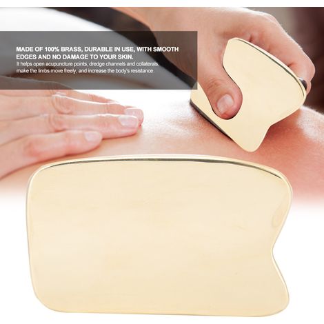 Plaque de massage en laiton pour thérapie corporelle, accessoire bien-être et relaxation spa (1/4)