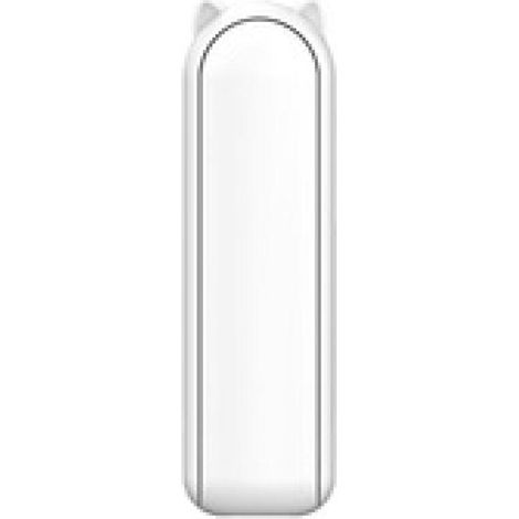 Taschenventilator, Mini-Handventilator, USB-Akku (21–32 Stunden Laufzeit), faltbarer und leiser persönlicher Ventilator mit Powerbank und Taschenlampe – Weiß