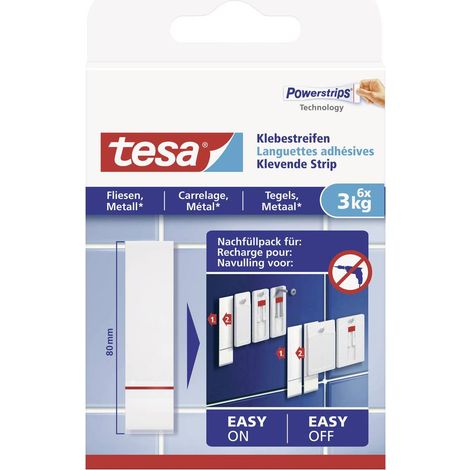 Tesa linguette adesive per fissaggi decorativi bianche 3 kg (1/2)