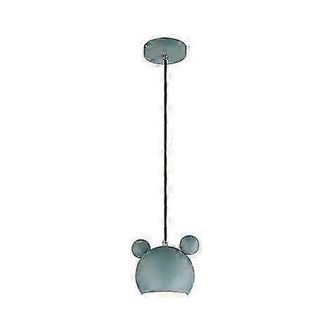 Suspension Mickey moderne en fer coloré pour salle à manger, chambre, chambre de bébé, décoration nordique, culot E27 (bleu B) (1/5)