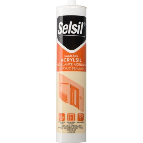 Kit 25 pezzi silicone acrilico verniciabile bianco impermeabilizzante 310 ml