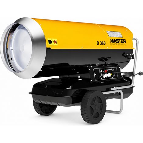 SOVELOR Canon Air Chaud Fioul Master B 360 BS360, Chauffage Diesel Mobile 111 kW, Debit de 3300 m3 par h, Reservoir de 105 L, Garantie 2 ans